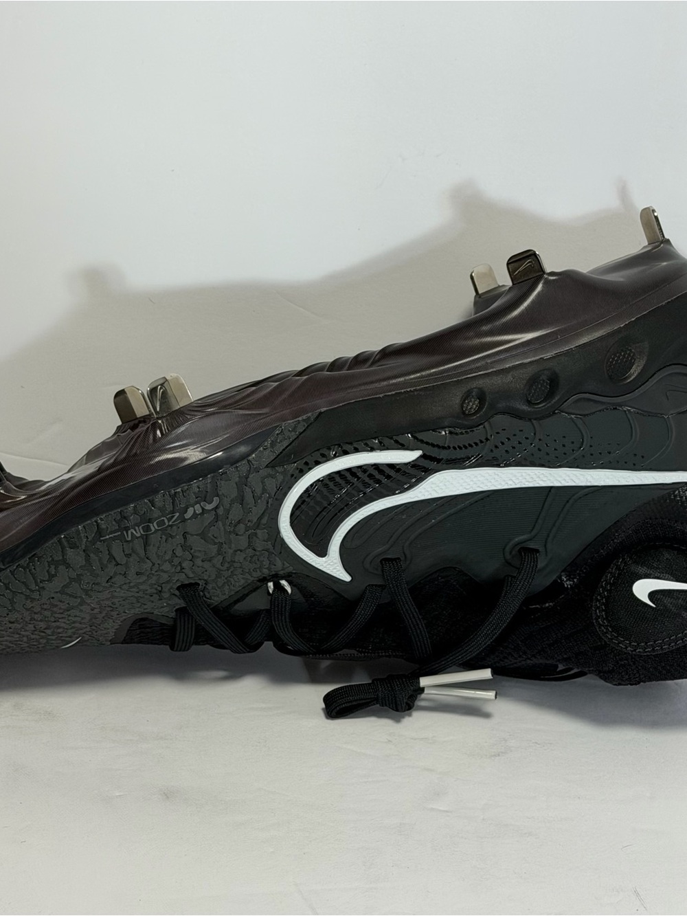 Nike Alpha Huarache NXT Black Metal Baseball Cleats DJ6517-010 Men's Size 11 - Picture 6 of 8